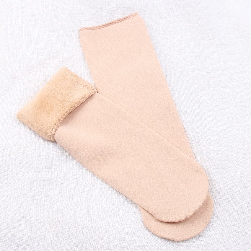 Winter Snow Socks Color Female Socks Plus Thick Velvet Warm Towel Crew Socks Floor Socks Wholesale Fluffy Fuzzy Socks